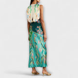 Aisling - Elegantes Maxikleid mit Rüschen und Blumenmuster