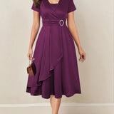 Hilda™ - Elegantes Abendkleid mit Strass-V-Ausschnitt