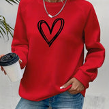 Heartzone - Lässiges Sweatshirt Mit Herzmotiv