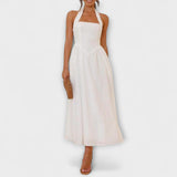 Lydia - Midikleid mit Halterneck und Taillendetail