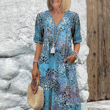Chantal | Vibrante Midi Kleid (Fast ausverkauft)