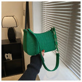 Magnella | Elegante Schultertasche im Krokodil-Präge-Design