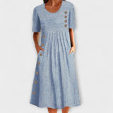 Luisa – Premium gestreiftes Midikleid