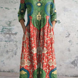 Celestine™ - Vintage Floral Maxi Kleid