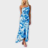 Pia - Maxikleid mit asymmetrischen Rüschen