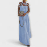 Briar - Maxi-Chic Kleid aus Leinenmischung mit Drapierten Trägern