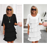 Chic Schichtkleid mit Puffärmeln für Frauen