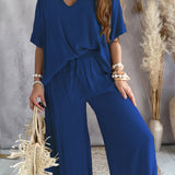 Farah™ - Stylisches einfarbiges Damen-Zweiteiler-Set