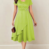 Hilda™ - Elegantes Abendkleid mit Strass-V-Ausschnitt