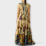 Amara - Plissierte Robe mit Tiermuster