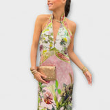 Ayla - Maxikleid ohne Ärmel mit floralem Muster
