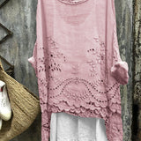 Rosmira™ - Bluse mit Doppel-Saum-Druck