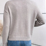 Kaitlyssa | Damen V-Ausschnitt Pullover mit Spitze