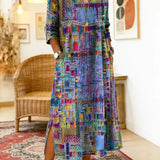 Isabelle | Ethnisches Patchwork-Kleid