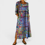 Léonie™ | Elegantes Boho-Denim-Kleid