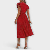 Elegantes Midi-Kleid mit Punkten