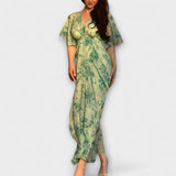 Lana - Elegante Blumenkleider mit V-Ausschnitt