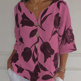 Sanne™ - Florale Button-Up Bluse