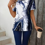 Luna™ | Dehnbares Bedrucktes Zweiteiliges Outfit