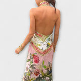 Ayla - Maxikleid ohne Ärmel mit floralem Muster
