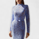 Freya - Elegantes Midi-Kleid aus Blumenspitze