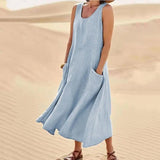 Tina™ - Sommer Leinenkleid