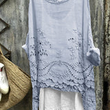 Rosmira™ - Bluse mit Doppel-Saum-Druck