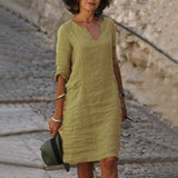 Lola - Lässiges V-Ausschnitt-Kleid