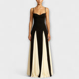 Ember - Klassisches A-Linien-Maxikleid mit Tüllpaneelen