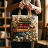 Handgefertigte Stepp-Tasche - Blumenmuster