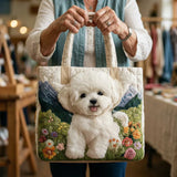 Handgefertigte Stepp-Tasche - Verzauberter Hund