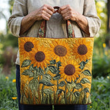 Klassische Stepp-Tasche - Sonnenblumen