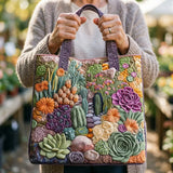 Handgefertigte Tasche - Garten der Sukkulenten
