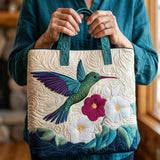 Sack Matelassé - Kolibri und Weiße Blume