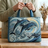 Handgefertigte Tasche - Delfin des Ozeans