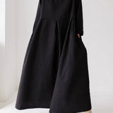 Ella - Lockeres Leinenkleid mit Seitentaschen