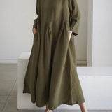 Ella - Lockeres Leinenkleid mit Seitentaschen