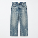 Vivara™ – Vintage-inspirierte, cropped Straight Leg Jeans mit Fransen