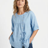 Lily | Vintage-inspirierte lockere Passform Bluse