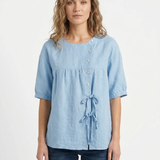 Lily | Vintage-inspirierte lockere Passform Bluse