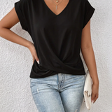 Sarah™ - Lässiges T-Shirt mit V-Ausschnitt