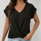 Sarah™ - Lässiges T-Shirt mit V-Ausschnitt