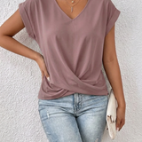 Sarah™ - Lässiges T-Shirt mit V-Ausschnitt