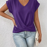 Sarah™ - Lässiges T-Shirt mit V-Ausschnitt