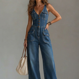 Lässiger Damen-Jumpsuit mit weiten Beinen