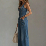 Lässiger Damen-Jumpsuit mit weiten Beinen