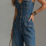 Lässiger Damen-Jumpsuit mit weiten Beinen