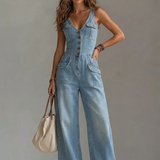 Lässiger Damen-Jumpsuit mit weiten Beinen