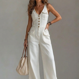 Lässiger Damen-Jumpsuit mit weiten Beinen