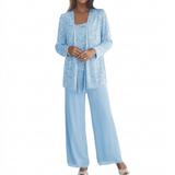 Damen Langarm-Set mit Pailletten